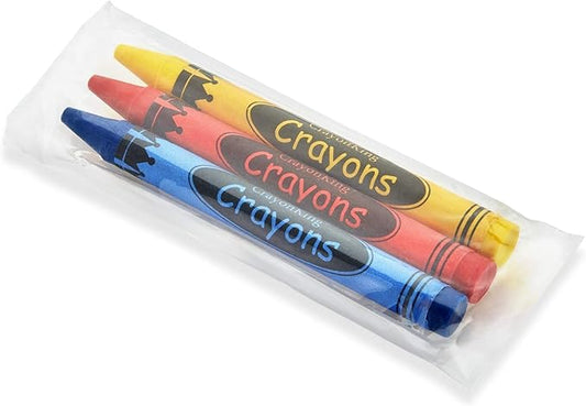 CrayonKing 720 Sets of 3-Packs in Cello (2,160 Bulk Crayons) – Restaurants, Classrooms, Parties & Events – Kid-Safe, Pre-Packaged, Assorted Colors Non-Toxic Crayons