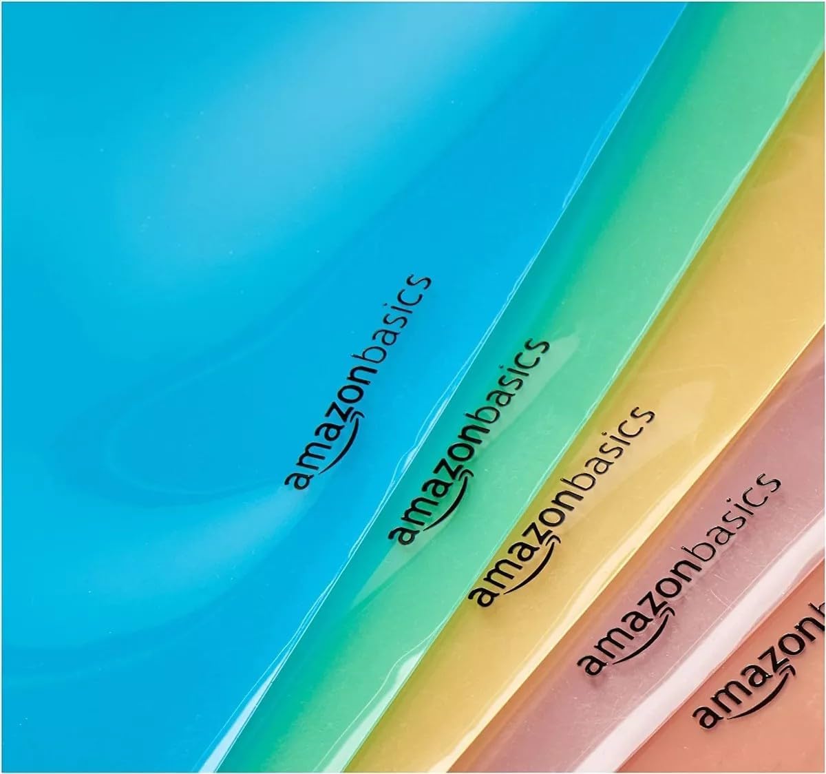 Amazon Basics Tab Dividers for 3 Ring Binder, Two Pocket, Letter Size, Assorted Colors, 15 Count