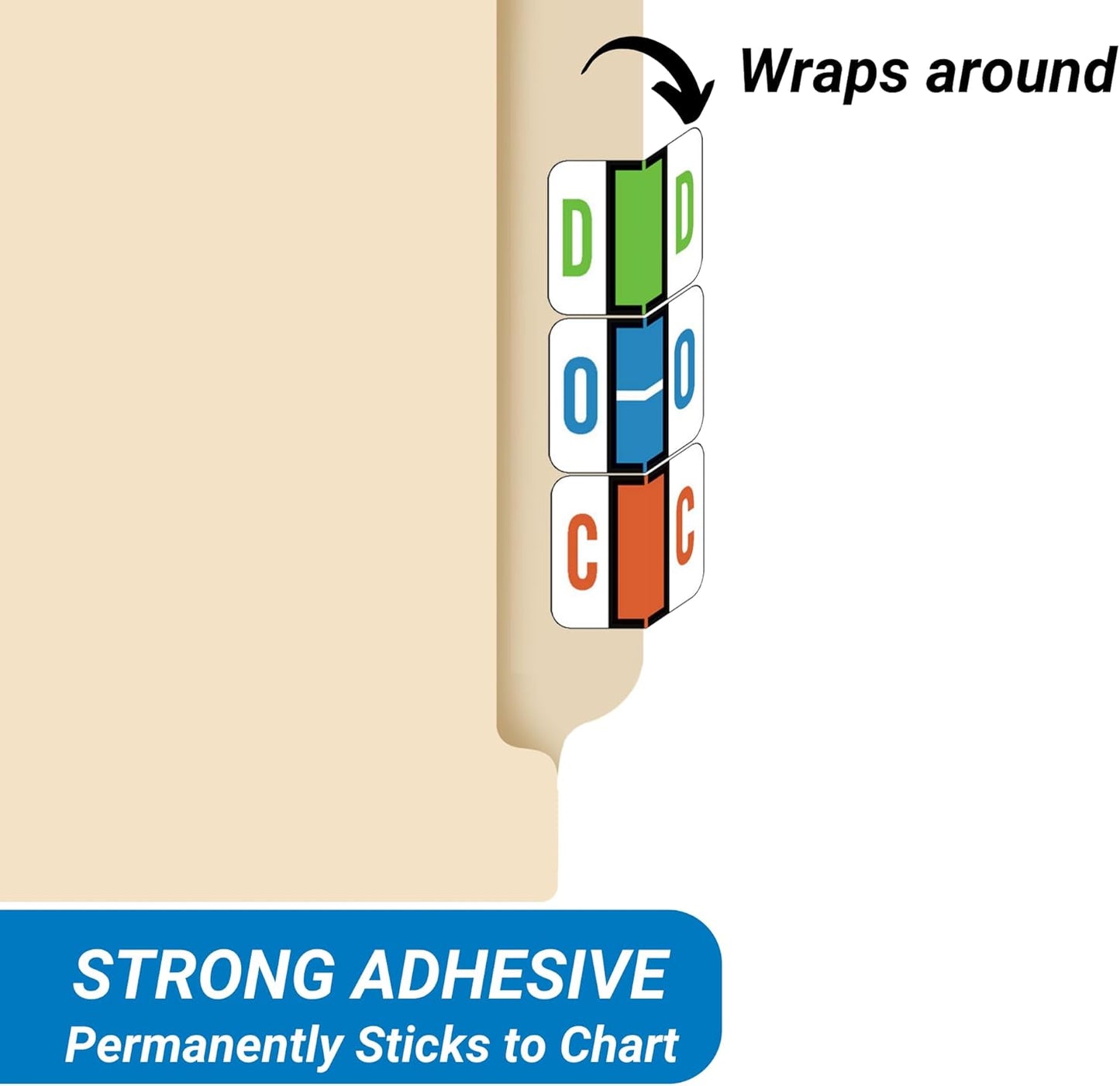 Doctor Stuff - File Folder Labels, Alphabet Letter B Stickers, Compatible with Smead BCCR/BCCS - TPAM Series Alpha Stickers Fluorescent Orange, 1" x 1-1/4", 120 Labels per Package