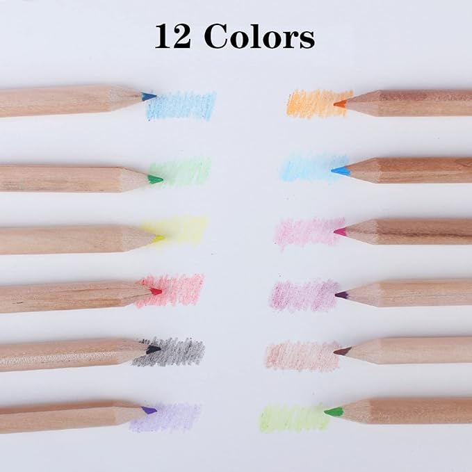 20 Packs Mini Colored Pencils with Sharpener in Tube Portable Drawing Art Cartoon Pencils for 3 Years Old and Up Kids Adults Writing Sketching Painting,12 Colors in Tube