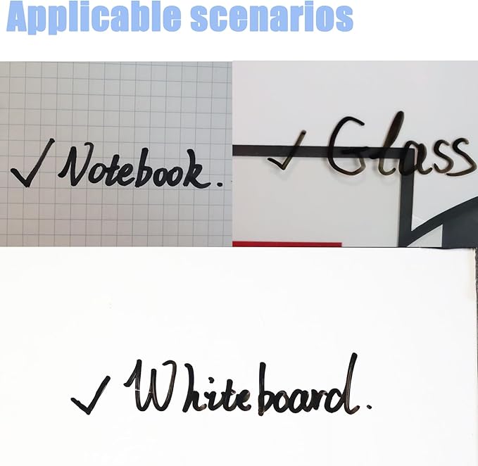 20 Pcs Black Magnetic Dry Erase Markers with Eraser Cap, Mini White Board Markers Bulk, Fine Tip Pens for Whiteboard, School Classroom, Party, Office and Home