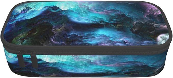 Beautiful Cloud Large Pencil Case With Zipper Compartments Stationery Pencil Bag For Kids Teens Students School Supplies