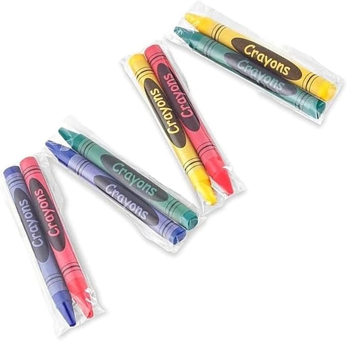 CrayonKing 500 Sets of 2-Packs (1,000 Bulk Crayons) – Non-Toxic, Pre-Wrapped Crayons for Restaurants, Parties, Classrooms, and Events – Kid-Safe, Assorted Colors, Easy to Distribute