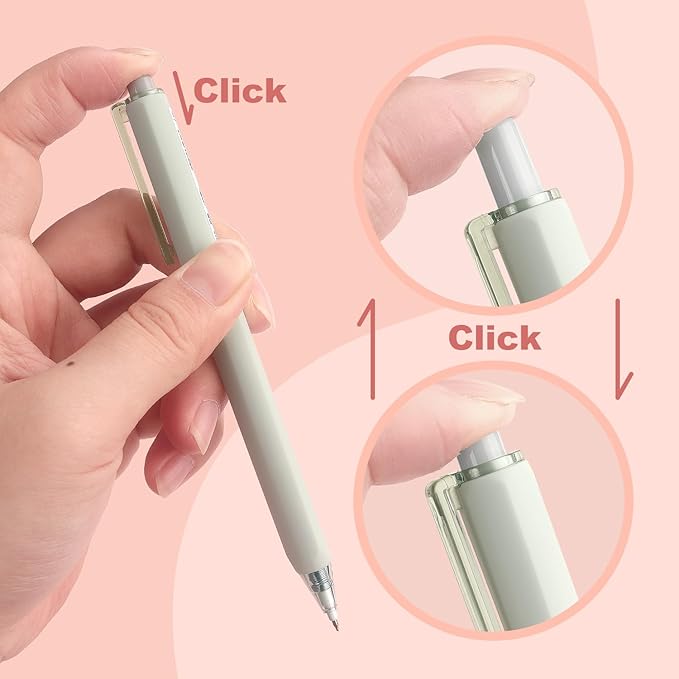 Gel Pens 0.5mm Fine Point Pens Black Ink for Office Smooth Writing Retractable Work Pen, Multicolor (10-Count)