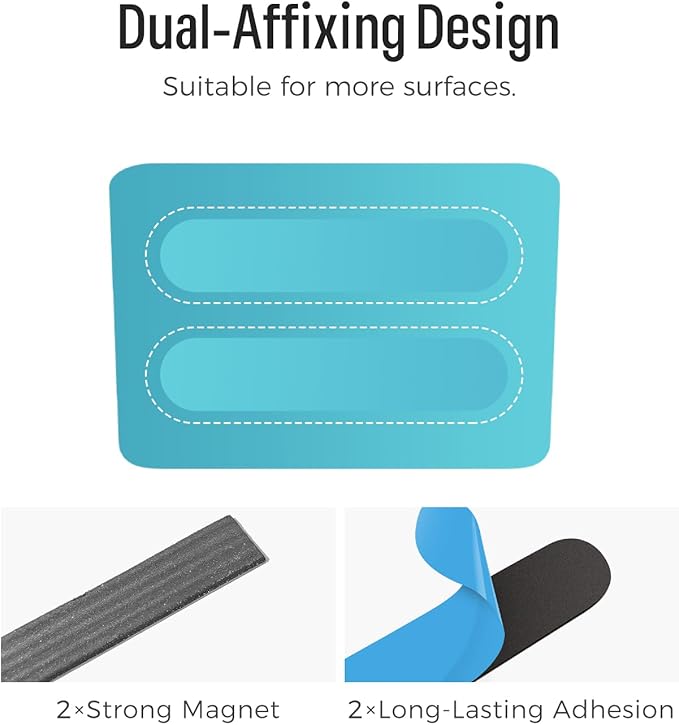 loukin Magnetic Marker & Remote Control Organizer, Dry Erase Marker Holder, Magnetic Storage for Whiteboard or Refrigerators (Sky Blue)