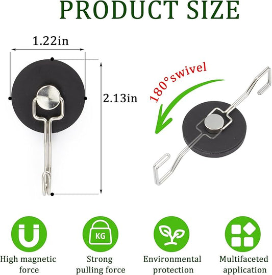 1.22' Inch Rubber Coated Magnetic Hooks for Hanging
