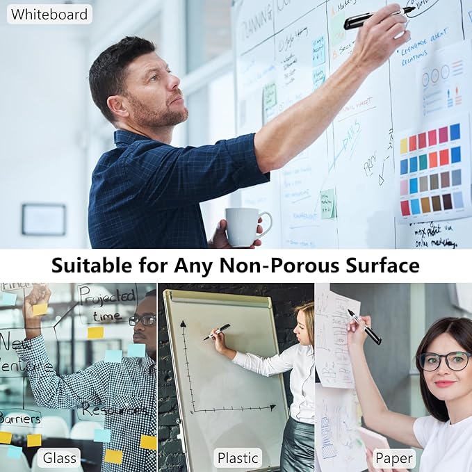 SFAIH Dry Erase Markers Whiteboard Markers - 36 Pack Black Dry Erase Marker Fine Tip For Kids Adults, Dry Erase Markers Bulk No Odor For Office Supplies Classroom Must Haves