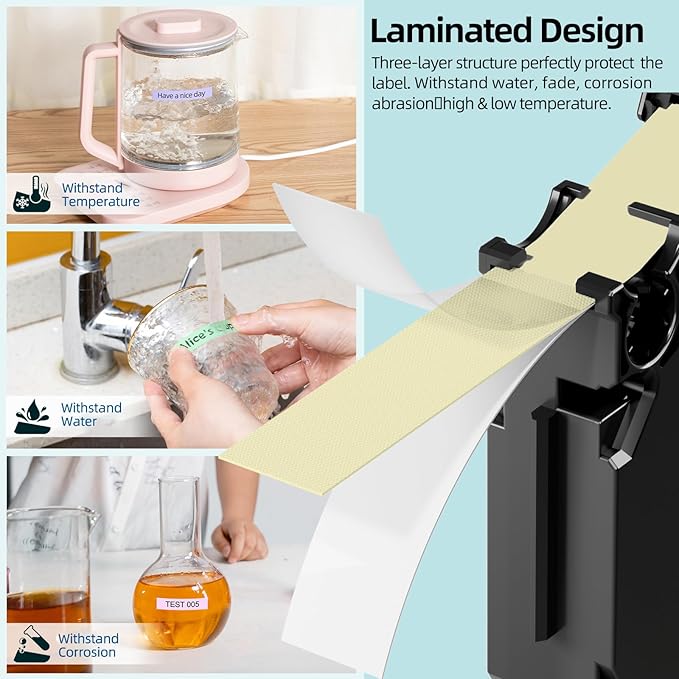 COLORTY TZ-231 12mm Pastel Tape Replacement for Brother P-Touch Label Maker Tape 0.47", Compatible TZe Lamianted Colored Ribbon for Ptouch PT-D200 D210 D220 H110 1000 1280 D400 P300BT Cube, 6 Pack