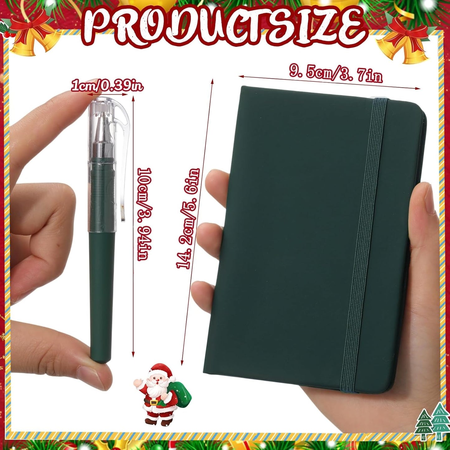 25 Pack Pocket Small Notebook Journals with Pen 5.6'' x 3.7'' Mini Journaling Notepads A6 Ruled Journals Hardcover Lined Notebook Bulk with Pen Holder for Office School Memo(Festive Colors)