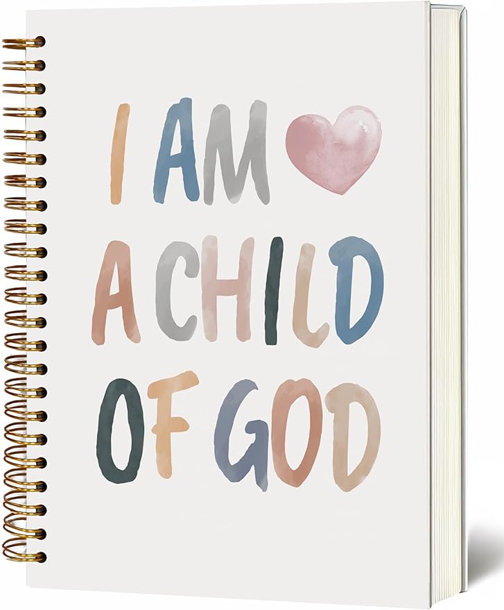 YOU FOUND ME Jesus Journal, A5 Spiral Christian Bible Journal with Floral Notebook, Bible Verse Notebook Gift for Women Birthday Christmas, Sunday School, Office Supplies, Bible Study (Rainbow-GOD)