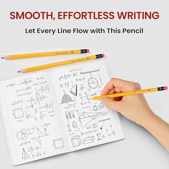 Taja 550 Pack #2 HB Wood-Cased Pencils, Pre-Sharpened with Top Erasers, Bulk Yellow Pencils for School & Classroom