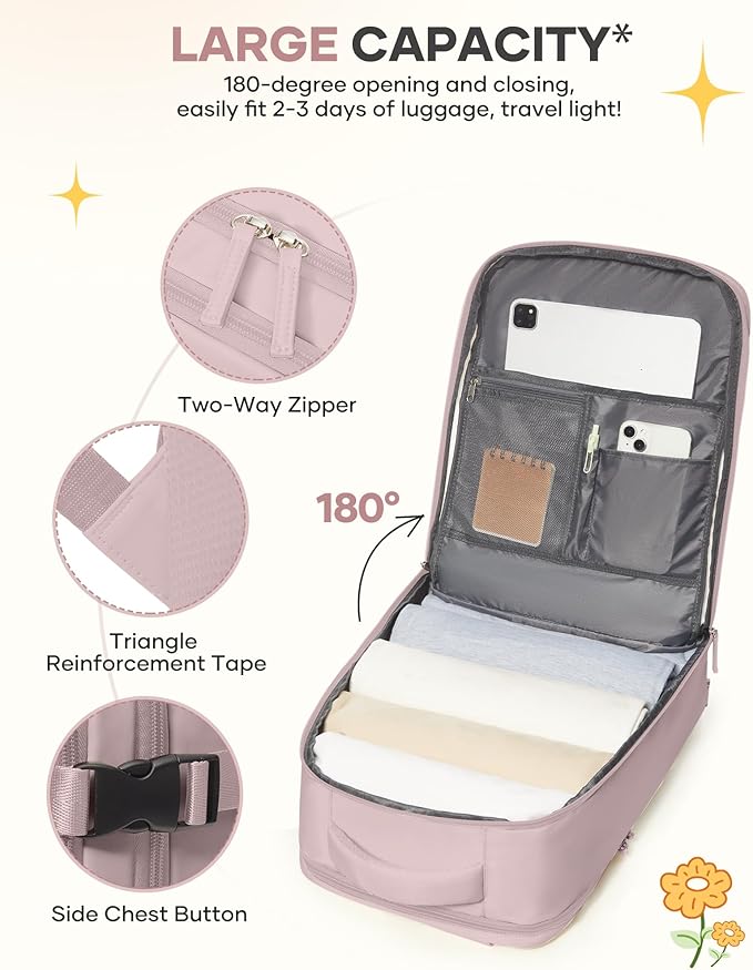 Travel Backpack For Women Men Airline Approved Carry On Backpack Flight Approved Waterproof Sports Backpack Casual Daypack Small Hiking Backpacks