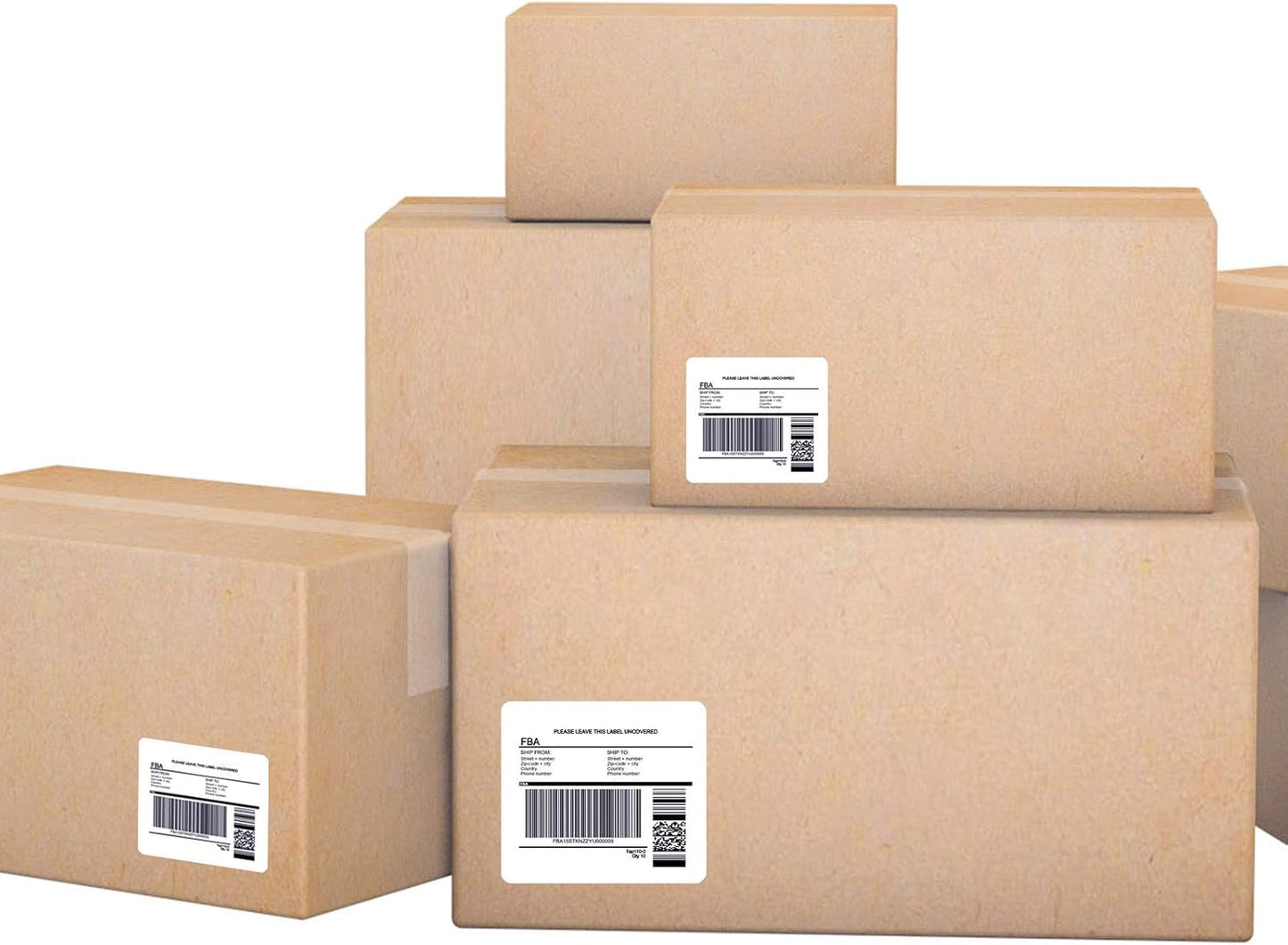 100 Sheets 600 Pcs 3-1/3 x 4 6 Up Shipping Address Labels for Laser & Inkjet Printers, 3-1/3" x 4" 6 per Sheet Shipping Mailing Stickers, 6 Labels per Page