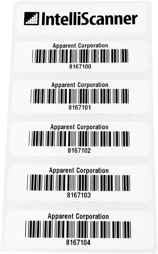 IntelliScanner Custom Barcode Asset Tags (Pack of 100 - Customized)