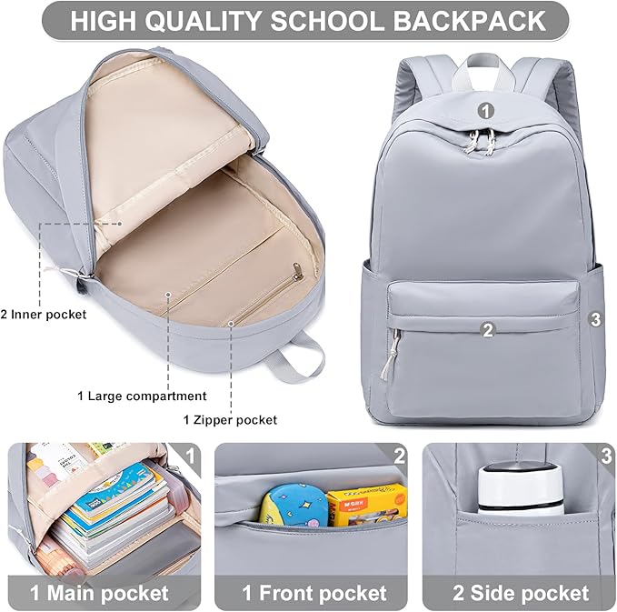Bluboon School Backpack for Teen Girls Bookbags Elementary High School Corduroy Laptop Bags Women Travel Daypacks