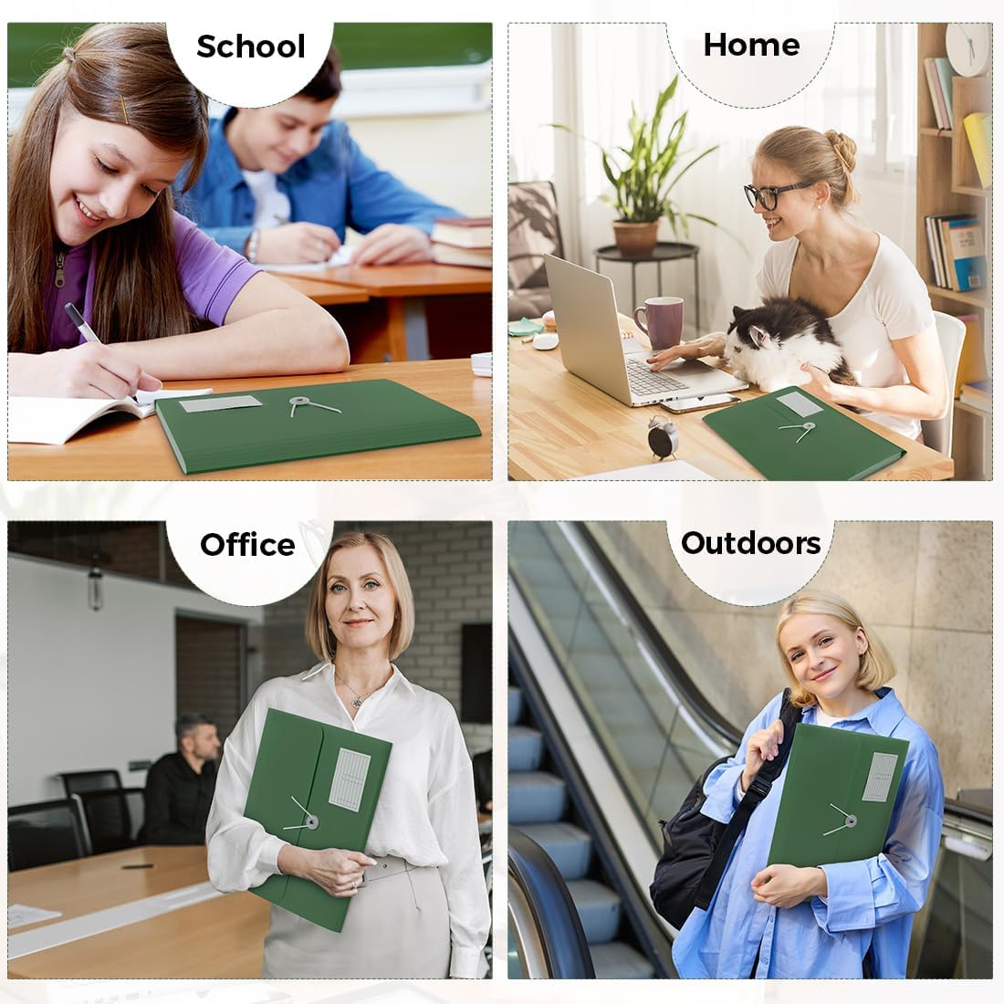 SKYDUE Expanding File Folder, Accordion File Organizer with 13 Pockets for A4/Letter Sized Paper, Accordion Folder with Labels - Document Receipt Organizer for Office, School, Home