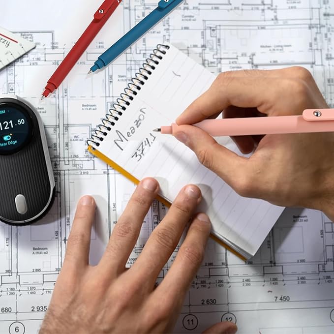 RIANCY Gel Pens, 0.5mm Black Ink Quick Dry Ball Point Pens, Fine Point Smooth Writing Retractable Pens, Cute Aesthetic Gifts Set for Men Women Journaling, Office School Stationery Supplies Pack of 5