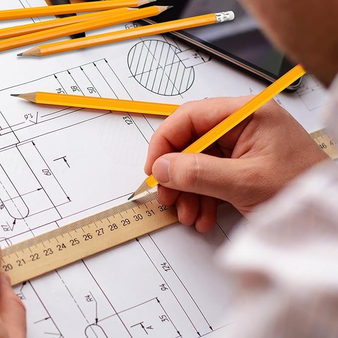 Pencils Pre-Sharpened #2 Pencil with Erasers, Yellow,7.5in 504 Pack