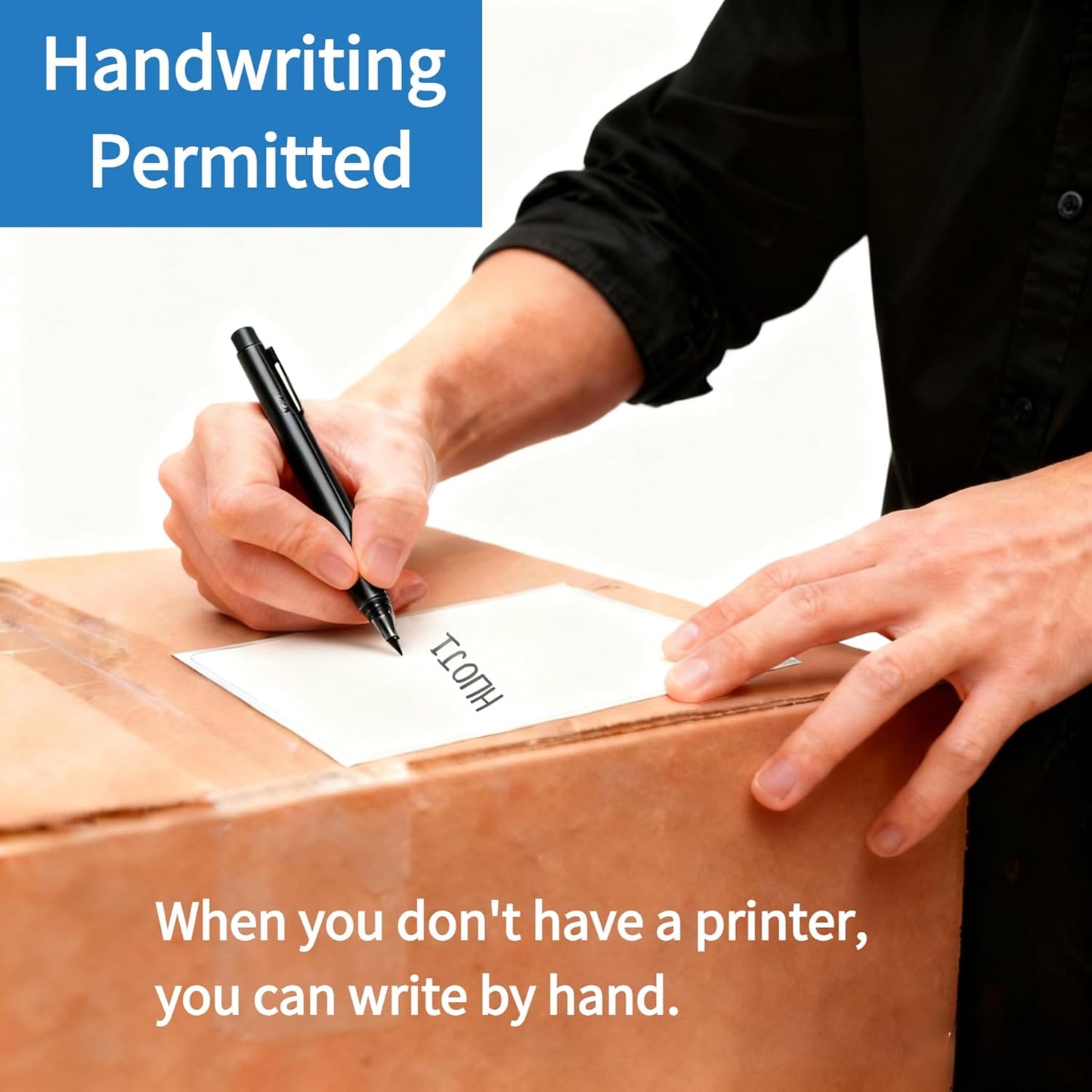 HUOJI 4x6 Direct Thermal Shipping Labels, 2 Stacks 2000 Labels, Fanfold, Compatible with Rollo, Zebra, MUNBYN Printers(Commercial Grade)