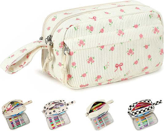 Bluboon Big Capacity Pencil Case Pencil Pouch Pen Case School Supplies Cute Pencil Box Pencil Bag for Teen Girls Boys Women Man