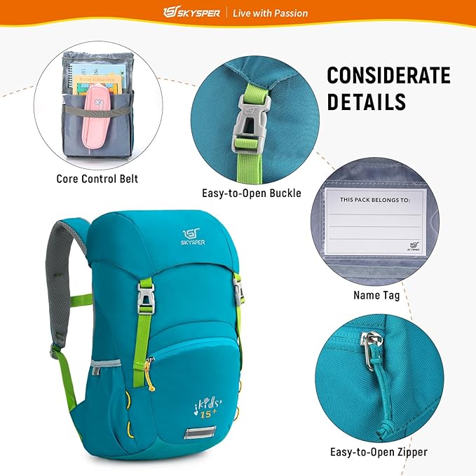 SKYSPER Kids Backpack for Boys Girls Lightweight Travel Daypack Elementary Student Rucksack Outdoor Primary School Bag