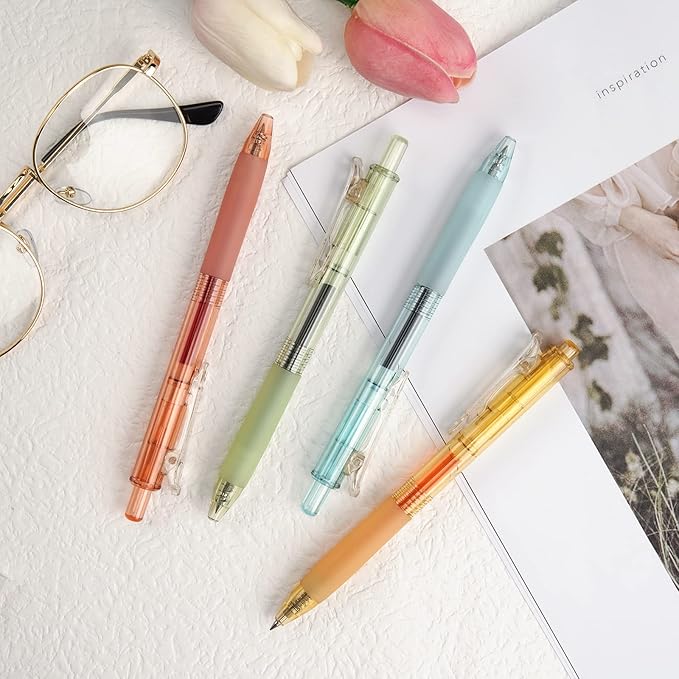 WRITECH Retractable Gel Pens Quick Dry Ink Pens 0.5mm Bullet Multicolor For Journaling, Drawing, Doodling, and Notetaking (Multicolor)