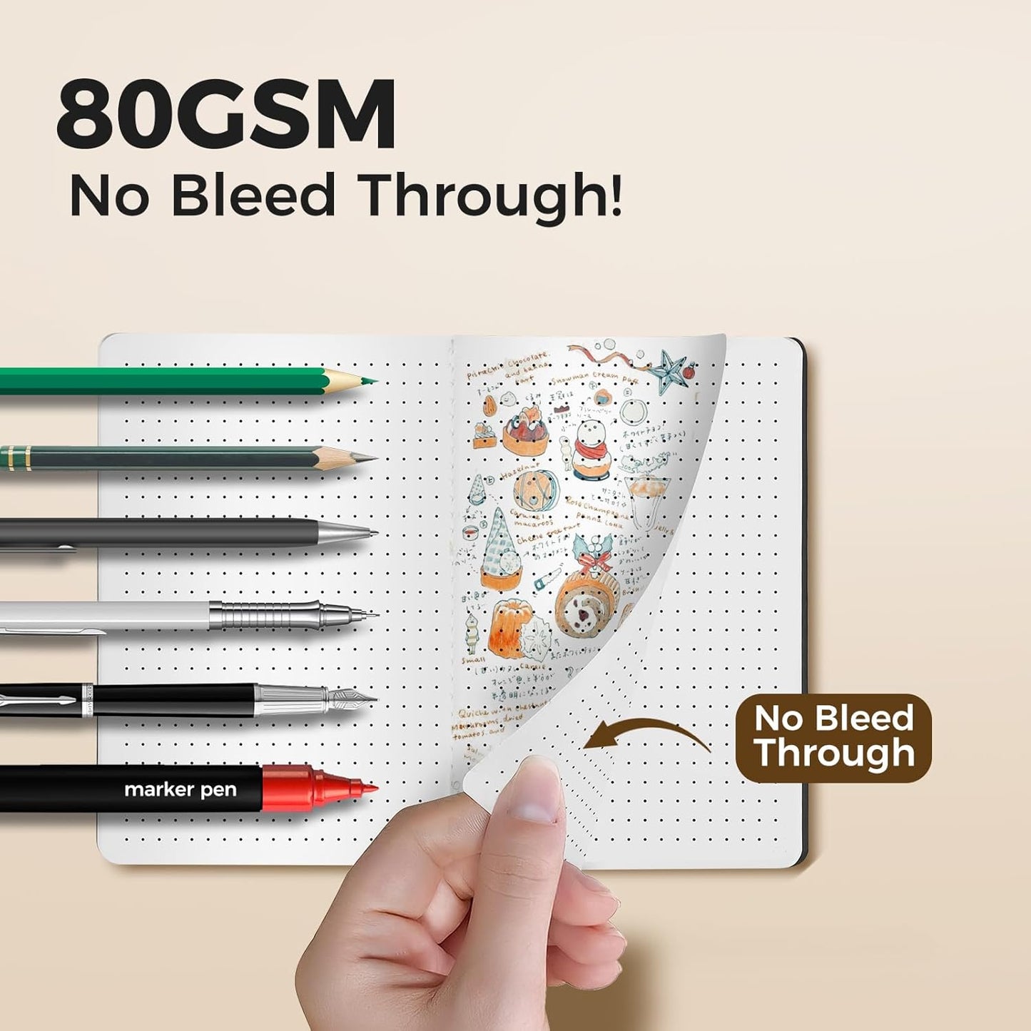 Dot Grid Pocket Notebooks, 20 Pack Mini Notebook Bulk, 3.5x5.5 inch, A6 Size Thick 80GSM Dotted Paper, Black Cover Small Journal for Men, Women, Work, Journaling & Business Notes