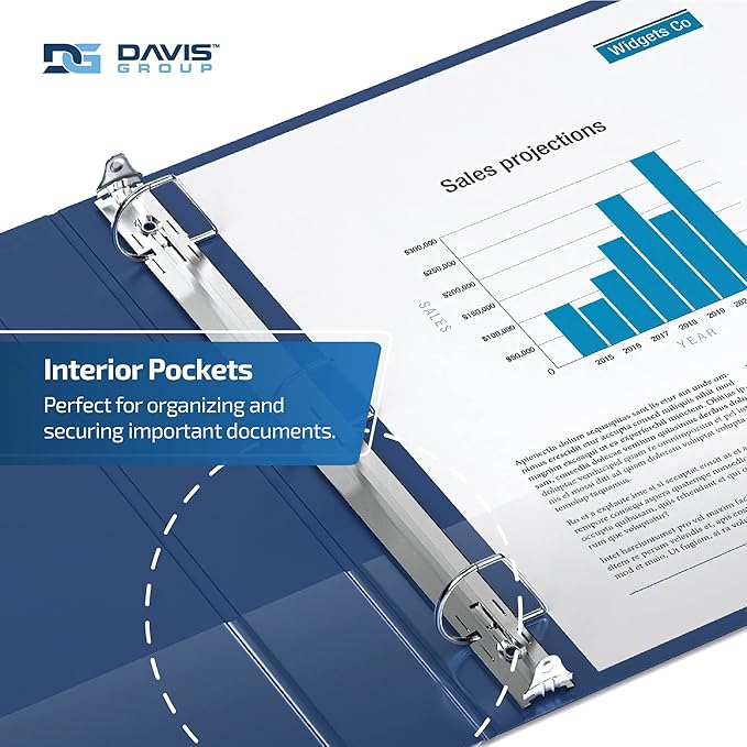 Premium Economy 6-Pack 3-Ring Binders for School or Office, D-Ring Binders, 2 Inch, Royal Blue