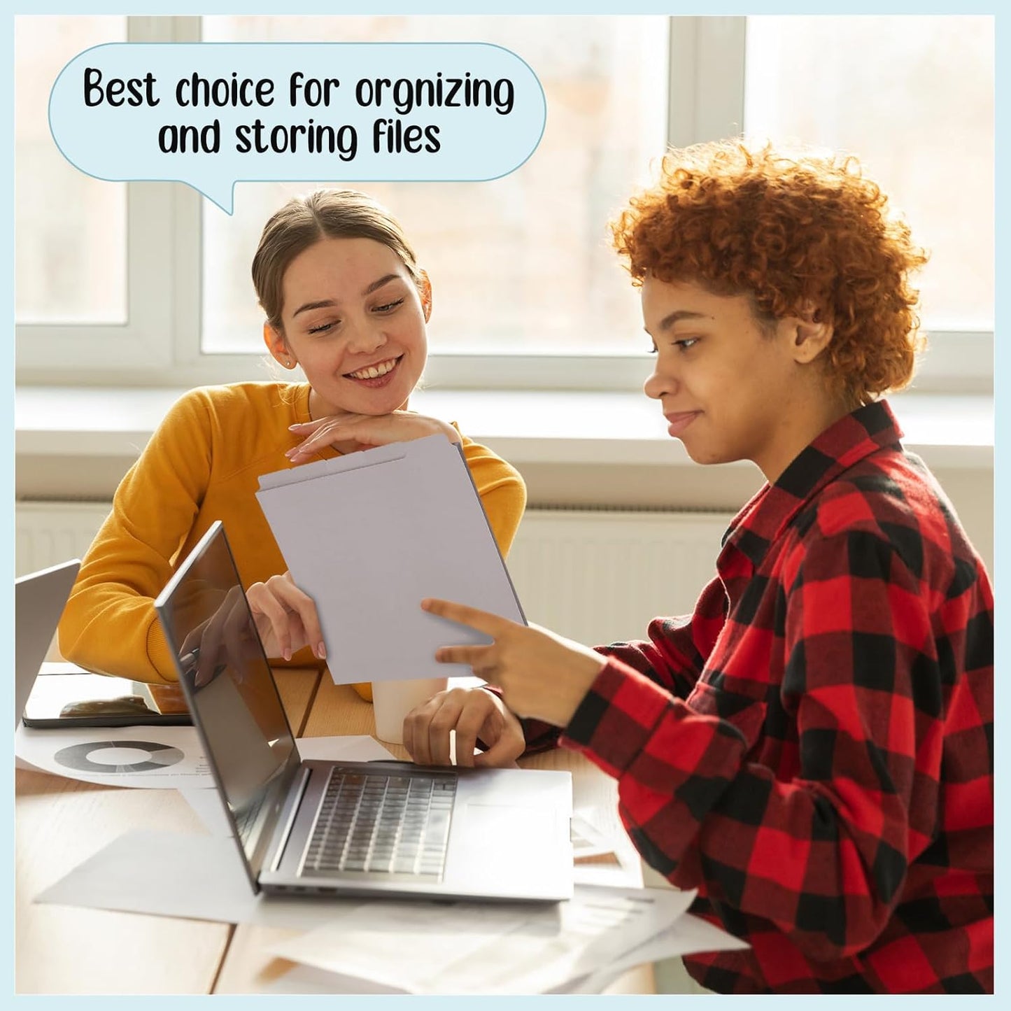 2 Set 50 Pcs Alphabet File Dividers Top Tab File Guides Set, Heavyweight A-z Letter Size Filing Cabinet Dividers 1/5 Cut Tab Desk Organizer for Work School Office