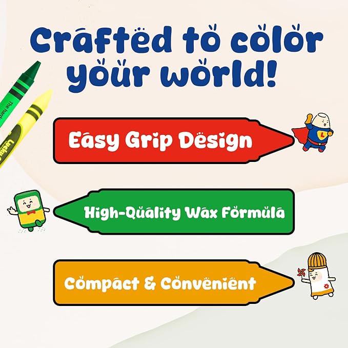 wrapped Bulk Crayons Classpack (450 Regular Size wrapped, 50 each of 9 colors), Bulk School Supplies for Teachers, Kids Crayons, Arts and crafts Classroom Supplies