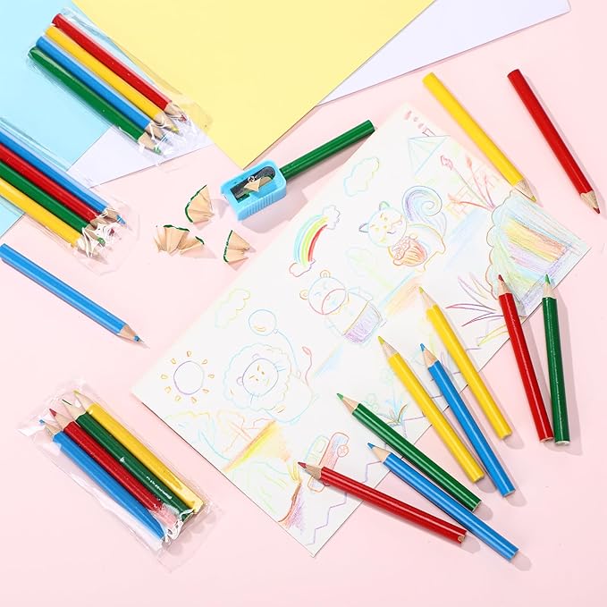 2000 Count 3.5 Inch Colored Pencils Mini Color Pencils Bulk Pre-sharpened Art Coloring Pencil Supplies for Back to School Supplies Classroom Drawing Birthday Wedding Party Favors