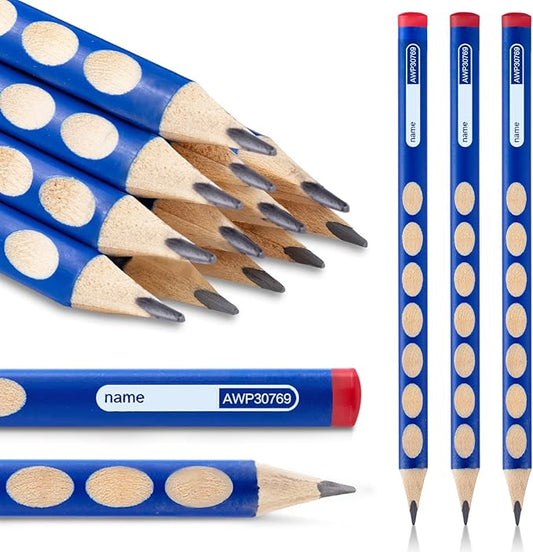 M&G 12 Pcs Triangular Hole Pencils for Kids, Triangular Pole with Grip Correction 2B Pencils, Graphite Wood Pencils with Smooth Writing for School, Office, Painting, Sketching, Weddings, Party