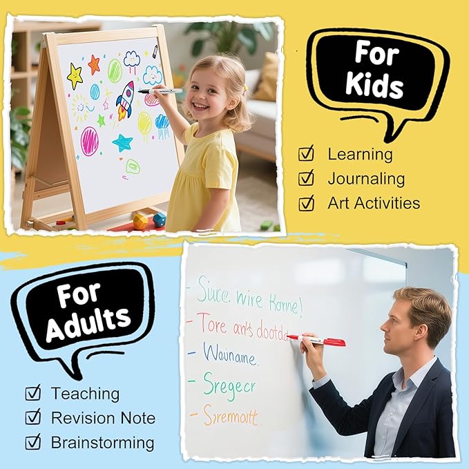 144 Count Dry Erase Markers Bulk, 12 Assorted Colors, Fine Tip Whiteboard Markers for Kids Teachers, Dry Erase Pens Bulk Pack for Classroom Home, Back to School Supplies