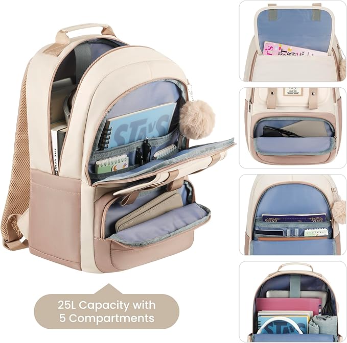 MOMUVO Kids Backpack for Girls,Bookbag for Teens School Bag Elementary Primary Middle School Book Bag,15.6 inch