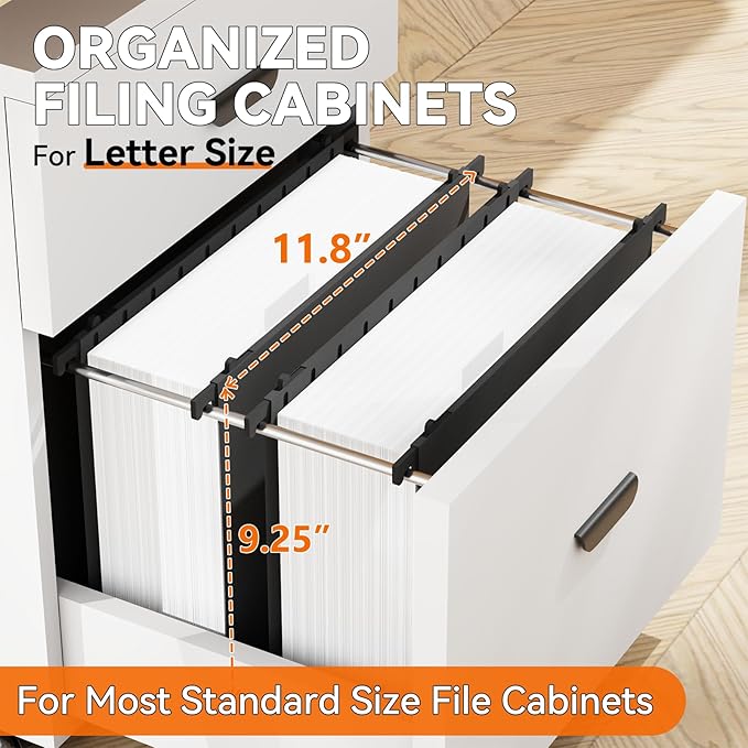 Plastic Hanging File Folder Letter Size,Heavy Duty 3 inch Expansion,Reinforced Black Large Hanging Folders,Insert Gasket,Adjustable Tabs,Filing Cabinet Folders for Office/School/Home,12 Pack