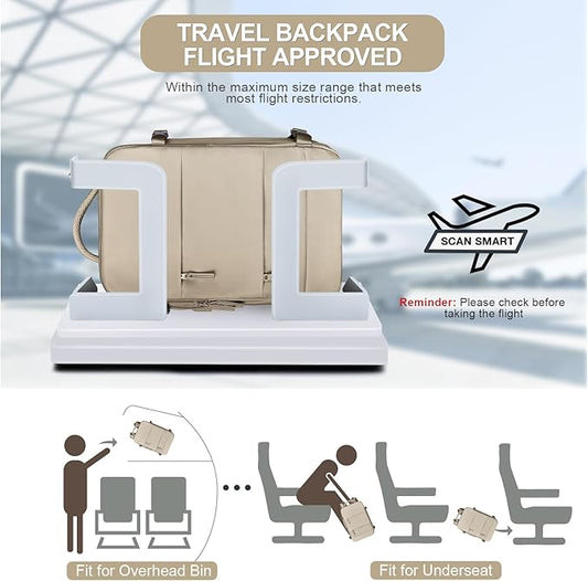 Large Travel Backpack For Women Men Airline Approved Carry On Backpack Flight Approved Waterproof Sports Luggage Backpack Casual Daypack Hiking Backpack