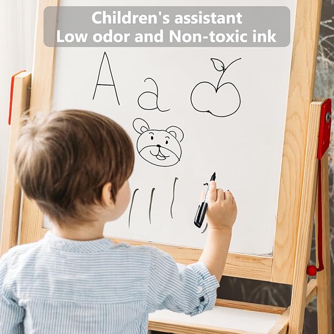 SFAIH Dry Erase Markers, Black, Fine Tip, 144 Pack (12 Dozen) - Bulk Low Odor Whiteboard Markers for Classroom, Office, Home, Board - Value Pack