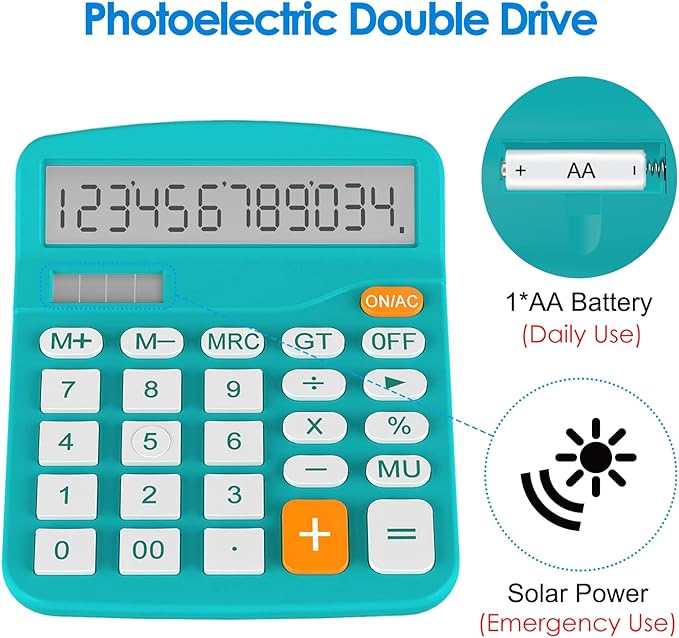 Helect Calculator, Standard Function Calculator (Blue)