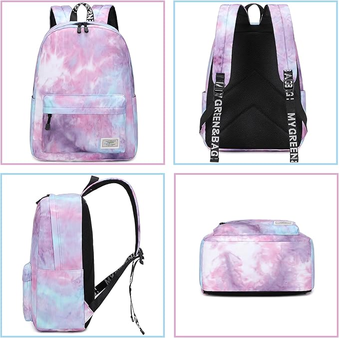 Lohol Galaxy Backpack for School Travel, Lightweight BookBag for Girls Kids