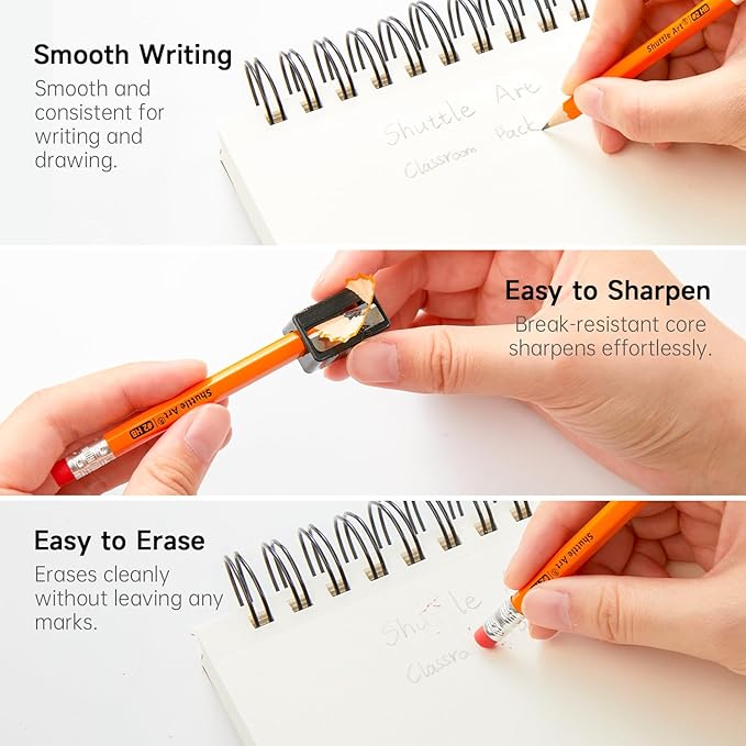 Shuttle Art 400 Pack Golf Pencils With Erasers, #2 HB Pencils Bulk, 3.5” Mini Pencil, Pre-Sharpened Small Pencil for Kids Teachers Classroom Games, Back to School Supplies