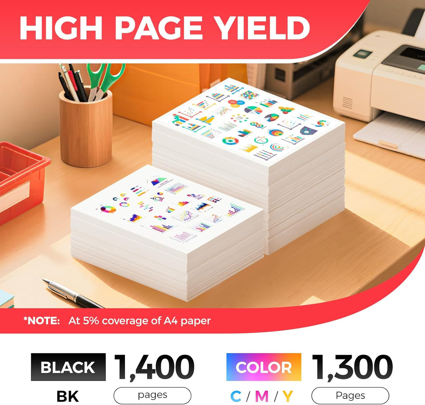 045 Toner Cartridge Set 4-Pack Replacement for Canon 045 CRG-045 045H Toner Compatible with Canon Color imageCLASS MF634Cdw MF632Cdw LBP612Cdw Printer Ink MF634 MF632 LBP612 Black Cyan Yellow Magenta