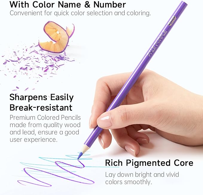 Shuttle Art 136 Coloured Pencils , Soft Core Colouring Pencils Set for Adult Colouring Books, Doodling, Sketching, Drawing, Art Supplies