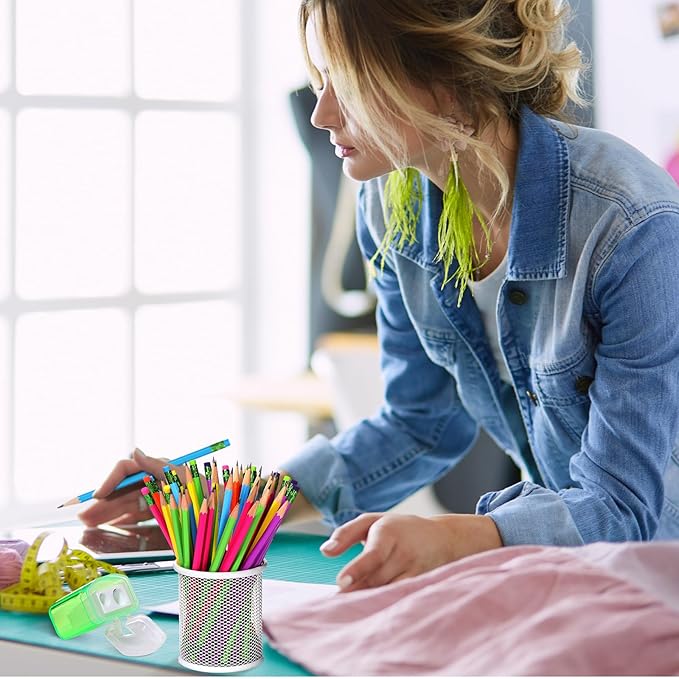 Yeaqee 120 Pcs #2 HB Pencils with 12 Pcs Pencil Sharpener Set, Number 2 Unsharpened Pencils with Eraser Bulk Colored Manual Pencil Sharpener for Kid Party Favor School Essential Supplies Kit