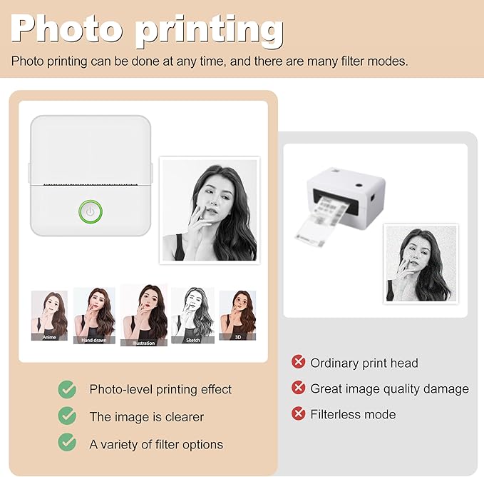 Print Pods Mini - Sticker Printer Portable Thermal Inkless Sticker Maker Machine Pocket Phone Instant Print for Study Graphics, Anatomical Diagrams, Photos