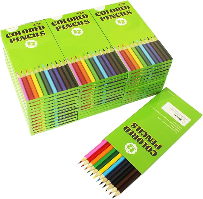 S & E TEACHER'S EDITION 432Pcs Colored Pencils, Pre-sharpened, coloring pencils for adults kids Bulk Back to School Supplies For Teachers 12 Colors, 12pcs/box, 36Boxes, Total: 432Pcs.