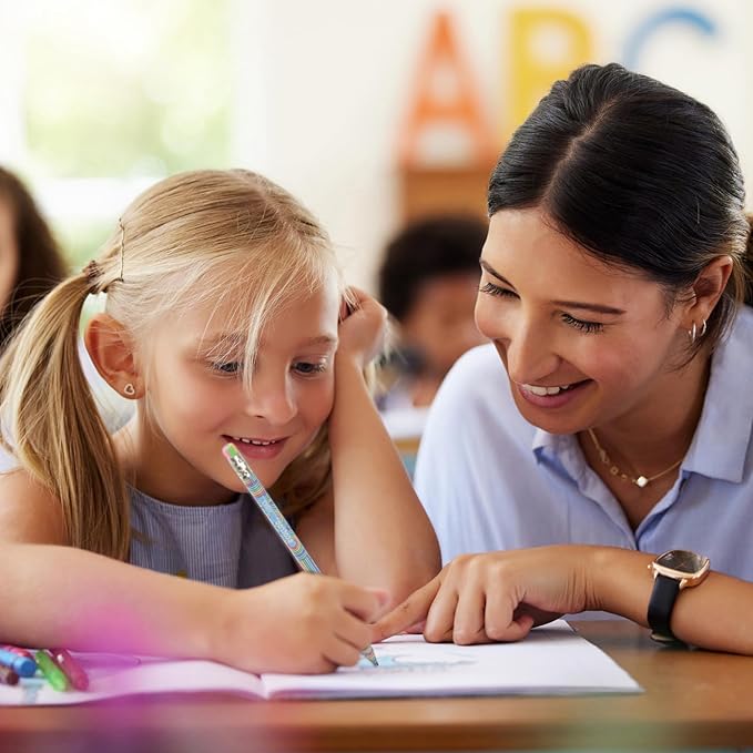 ECOTREE Pencils #2 Pre-Sharpened Pencils for Kids Cute Rainbow Pencil Number 2 Pencil for School, Writing, 12 Count