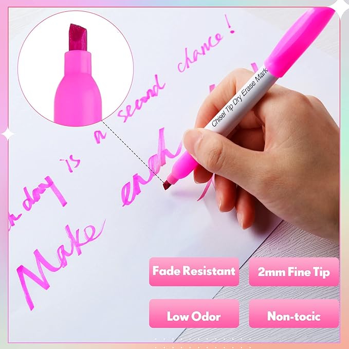 Sepamoon 240 Pack Dry Erase Markers Bulk Chisel Tip Whiteboard Markers Pens Low Odor for School Office Home(Multicolor)