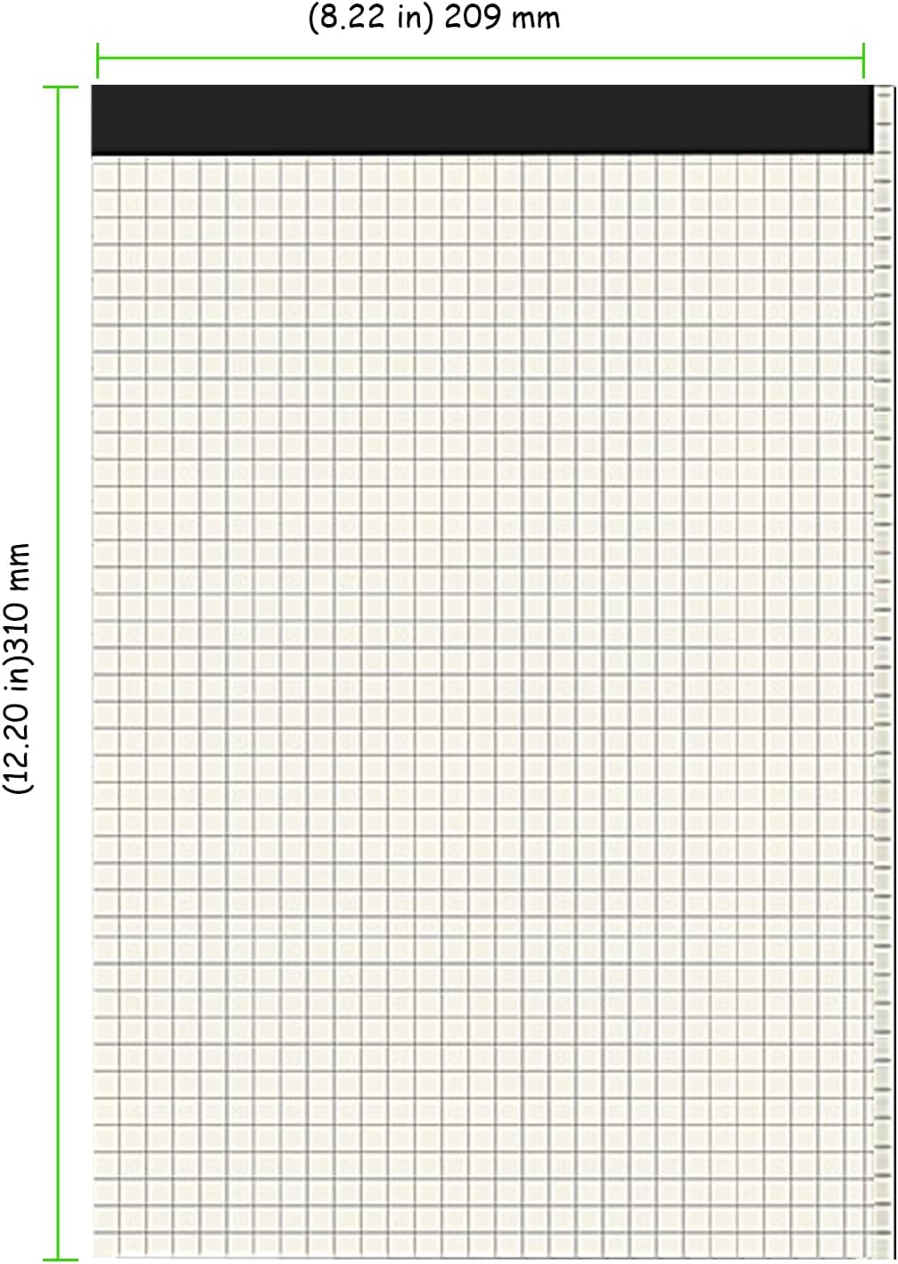 5 Pack A4 Graph Paper Pads, Quad Grid Paper Pad, 80 Sheets/Pad, Graph Paper Notebook for Office Supplies, Architects, White