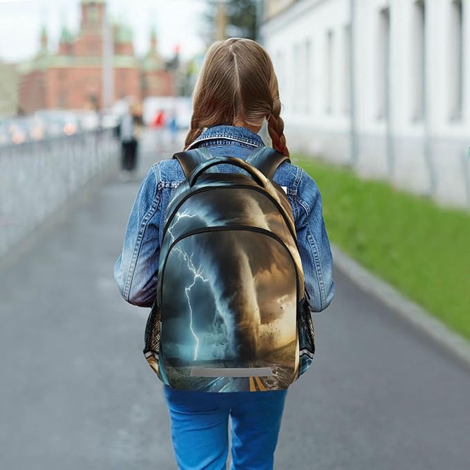 Powerful Tornado Backpack for Girls Kids Boys School Bookbags,Student Laptop Backpack Carrying Bag Casual Lightweight Travel Sports Day Packs