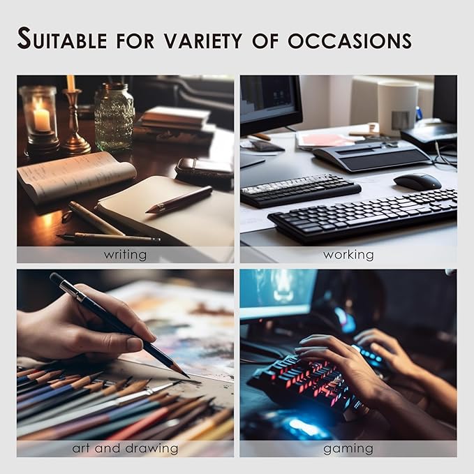 HOMIEAZICOZI Leather Desk Mat - Non-Slip PU Pad for Office and Home Organization Accessories Ideal Large Mouse Mats on Top of Desks (Light Blue,36''x 17'') (DPD-LB-L)